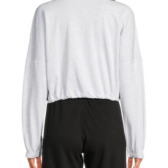 NEW CALVIN KLEIN Logo Embroidery Cropped Pullover 100% cotton heather 261tn - Picture 4 of 4